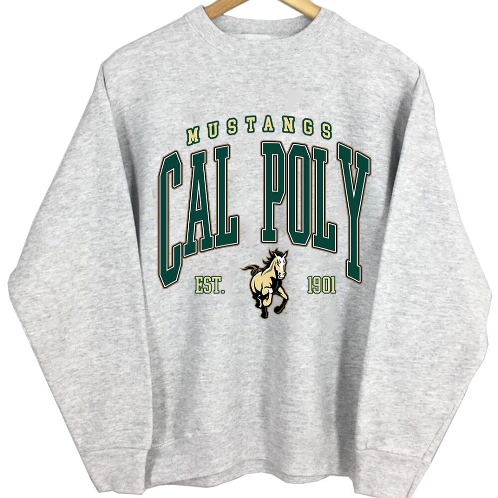 NCAA Cal Poly Mustangs Sweatshirt Cal Poly Varsity Teams Retro Shirt Sweater